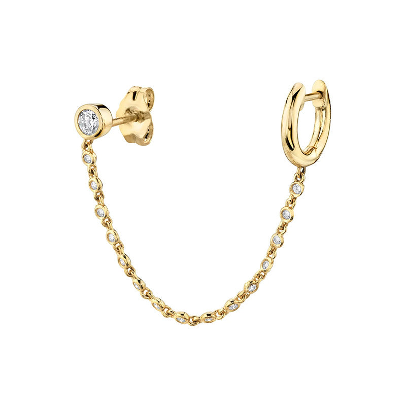 Women's Chain Double Hole Ear Fashion Trend Rings
