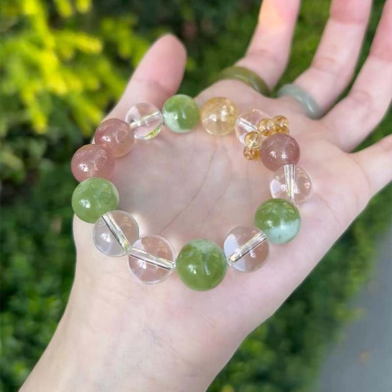 Fruit Teas Natural Crystal Multi Jewels Bracelets