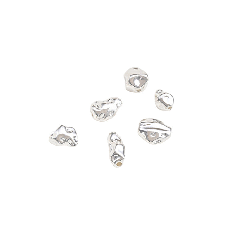 Bag Thick Sier Irregular Spacer Beads Jewelry Accessories