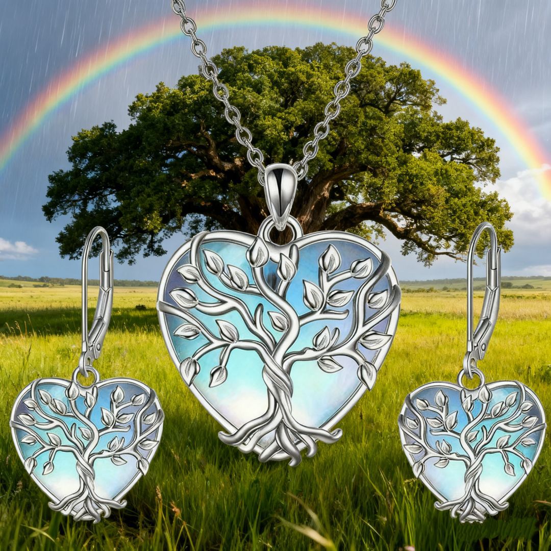 Personality Affordable Luxury Senior Love Tree Of Life Jewelry Set