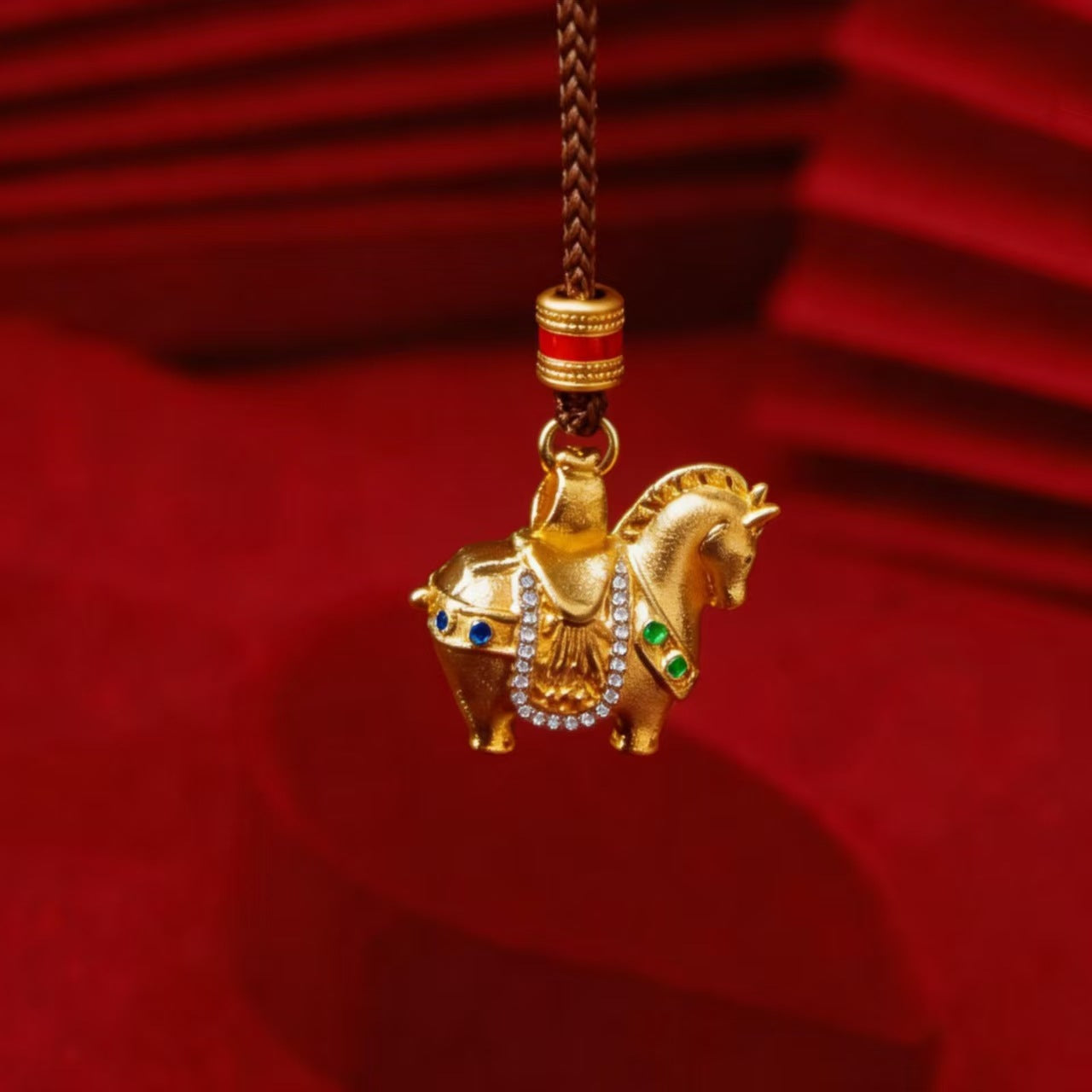 Women's & Men's Gourd Yellow God Of Wealth Buddha Mixed Alloy Retro National Necklace
