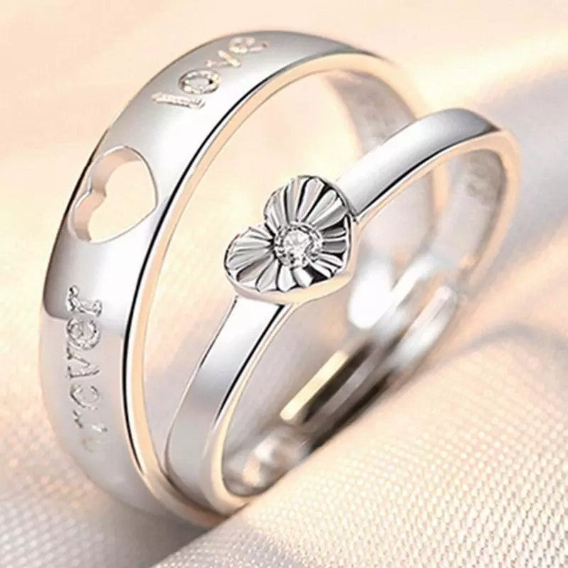 Women's & Men's Couple Simulation Diamond Opening Zircon Classic Rings