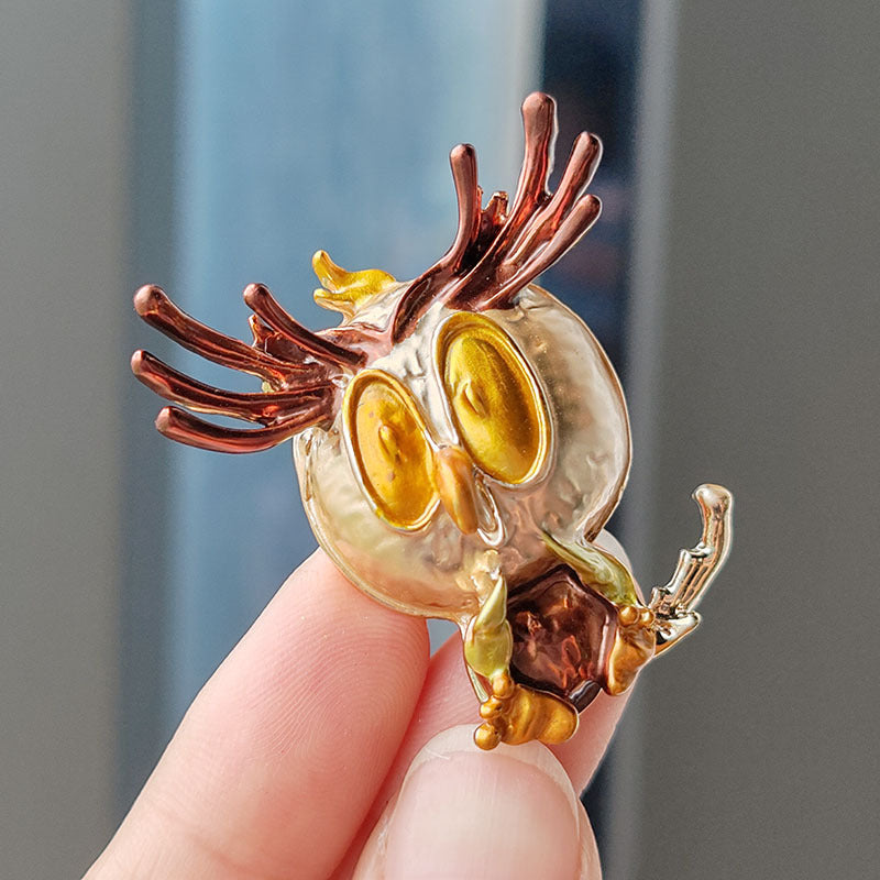 Birds Cartoon Alloy Drip Pin Overcoat Brooches