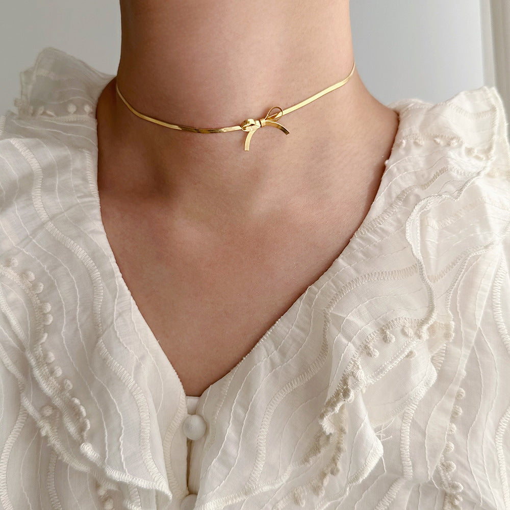 Snake Bones Chain Butterfly Fresh Sweet Necklaces
