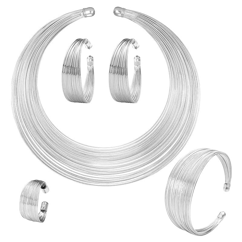 Durable Charming Bridal Exaggerated Metal Punk Bracelets