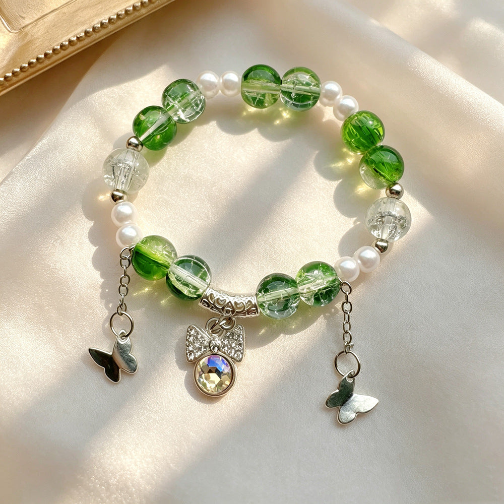 Glass Female Crystal Bow Cultural Creative Scenic Spot Bracelets