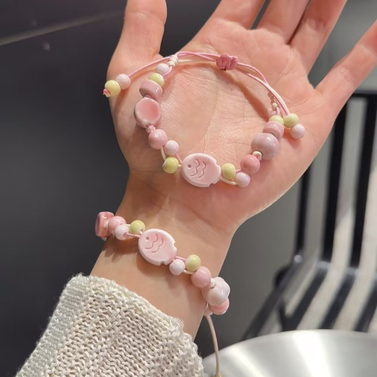 Fresh Simple Good-looking Sweet Ceramic Niche High Bracelet