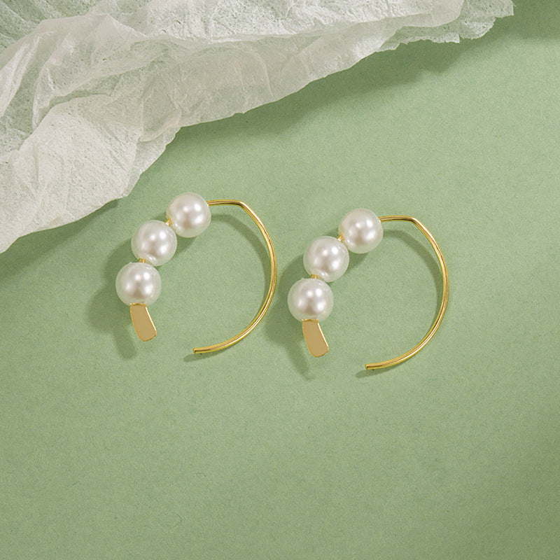 Exquisite Small Pearl Female Simple Fashion High Sense Earrings