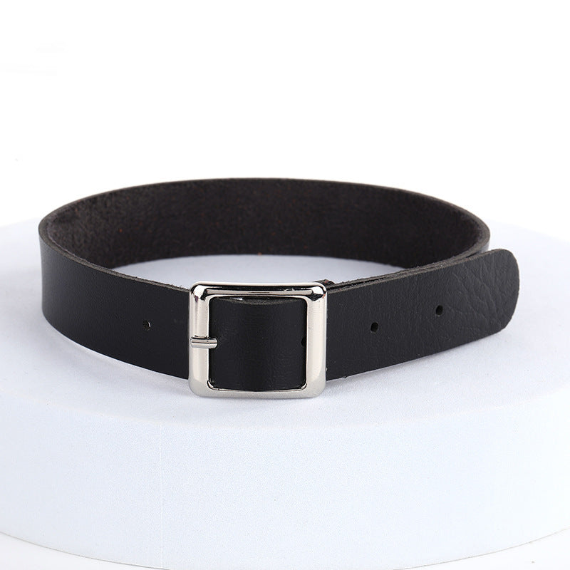 Simple Choker Punk Street Shot Chain Square Collar
