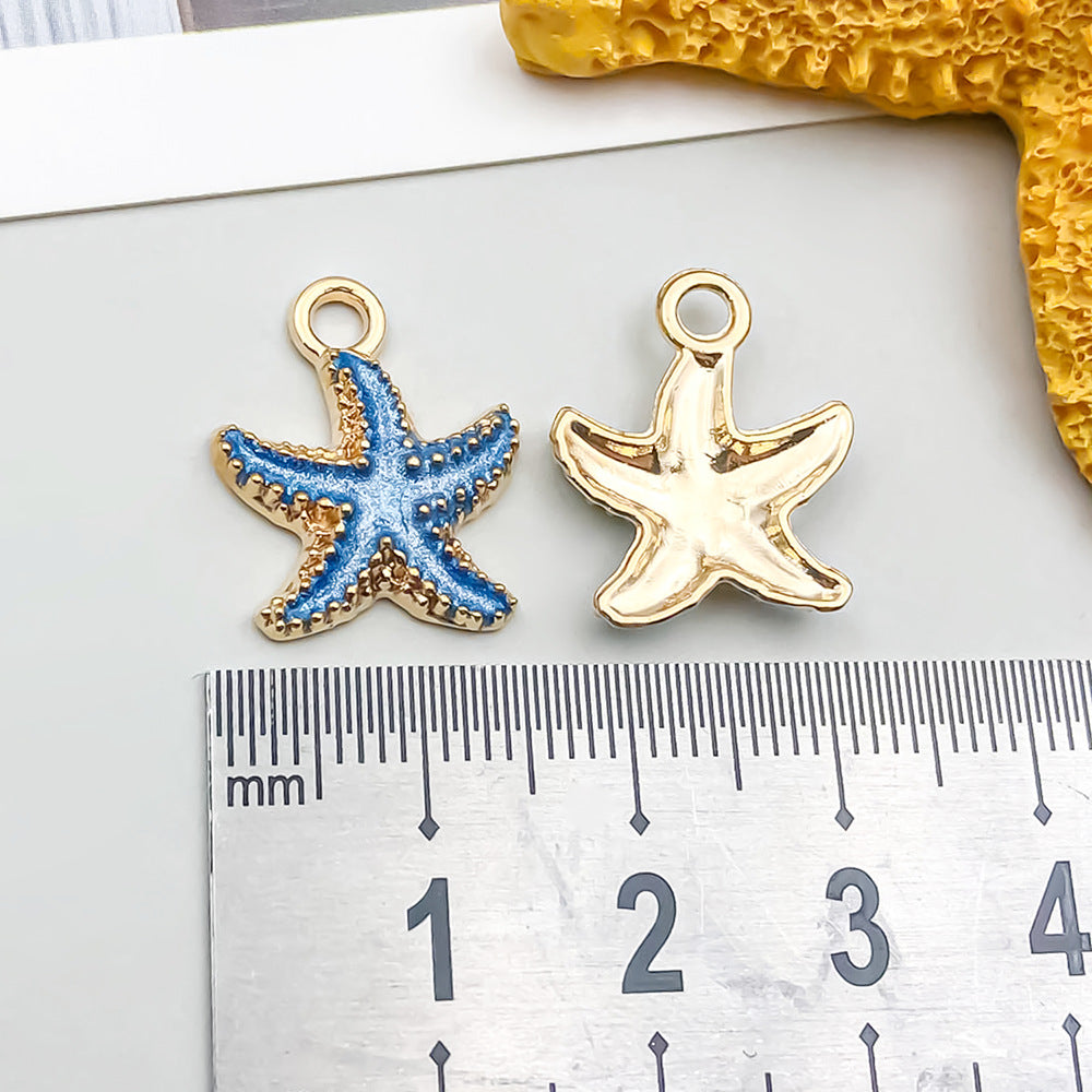 Colorful Oil Alloy Simulation Marine Conch Pendants