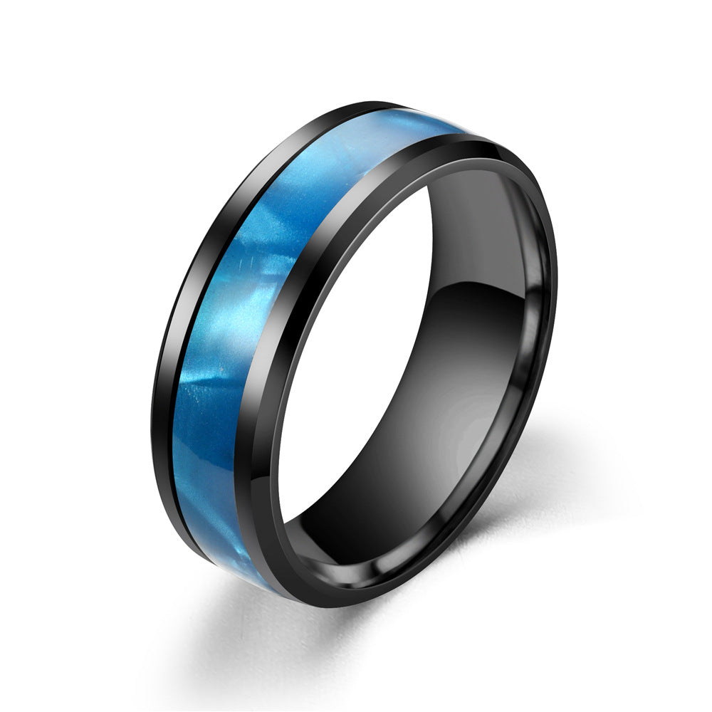 Men's Ornament Stainless Steel Couple Set Titanium Rings