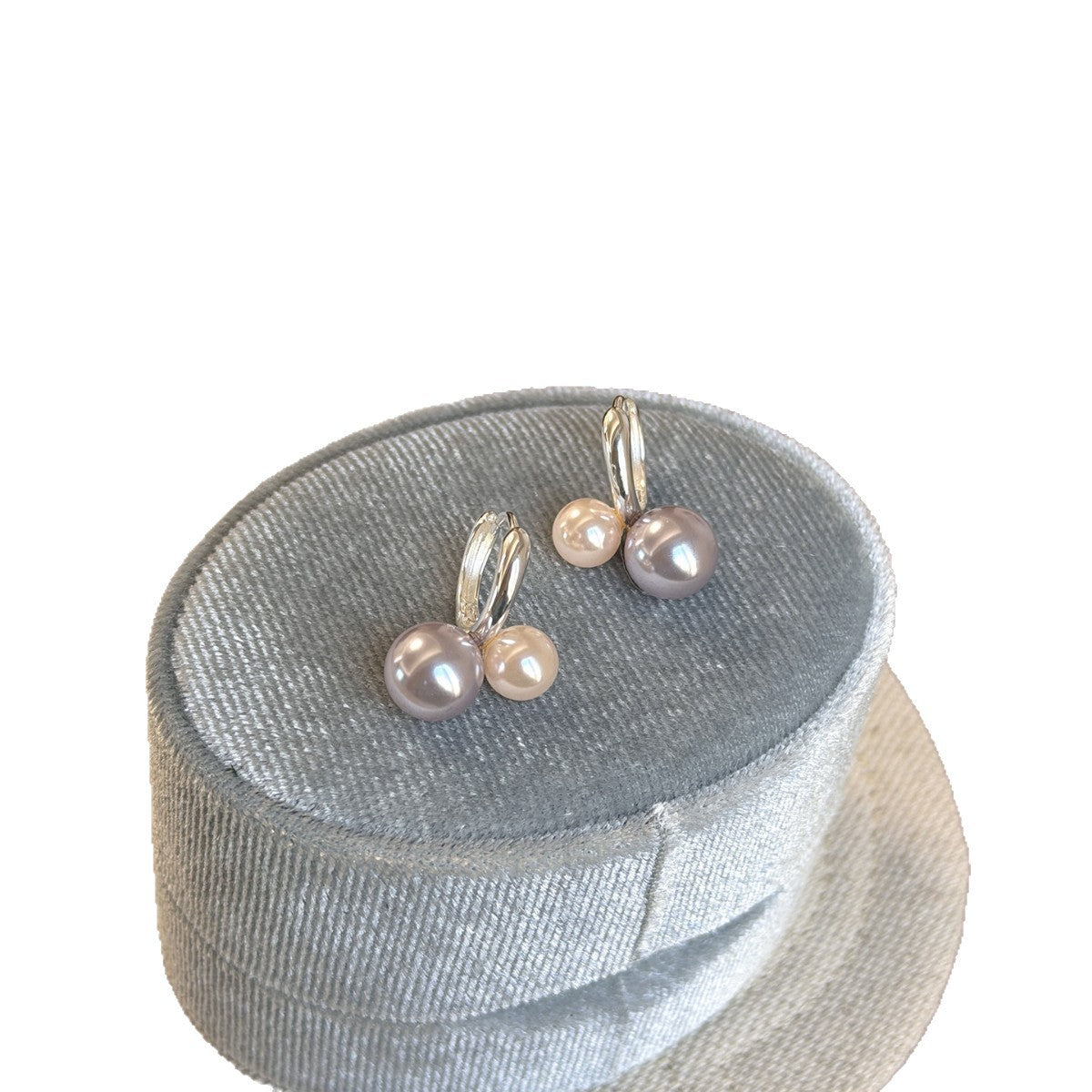 Gentle Spring Smokey Violet Pink Pearl Rings