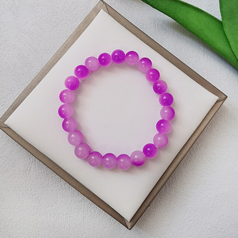 Li Gradient Ice Transparent Two-color Glass Pliable Temperament Hand Bracelets