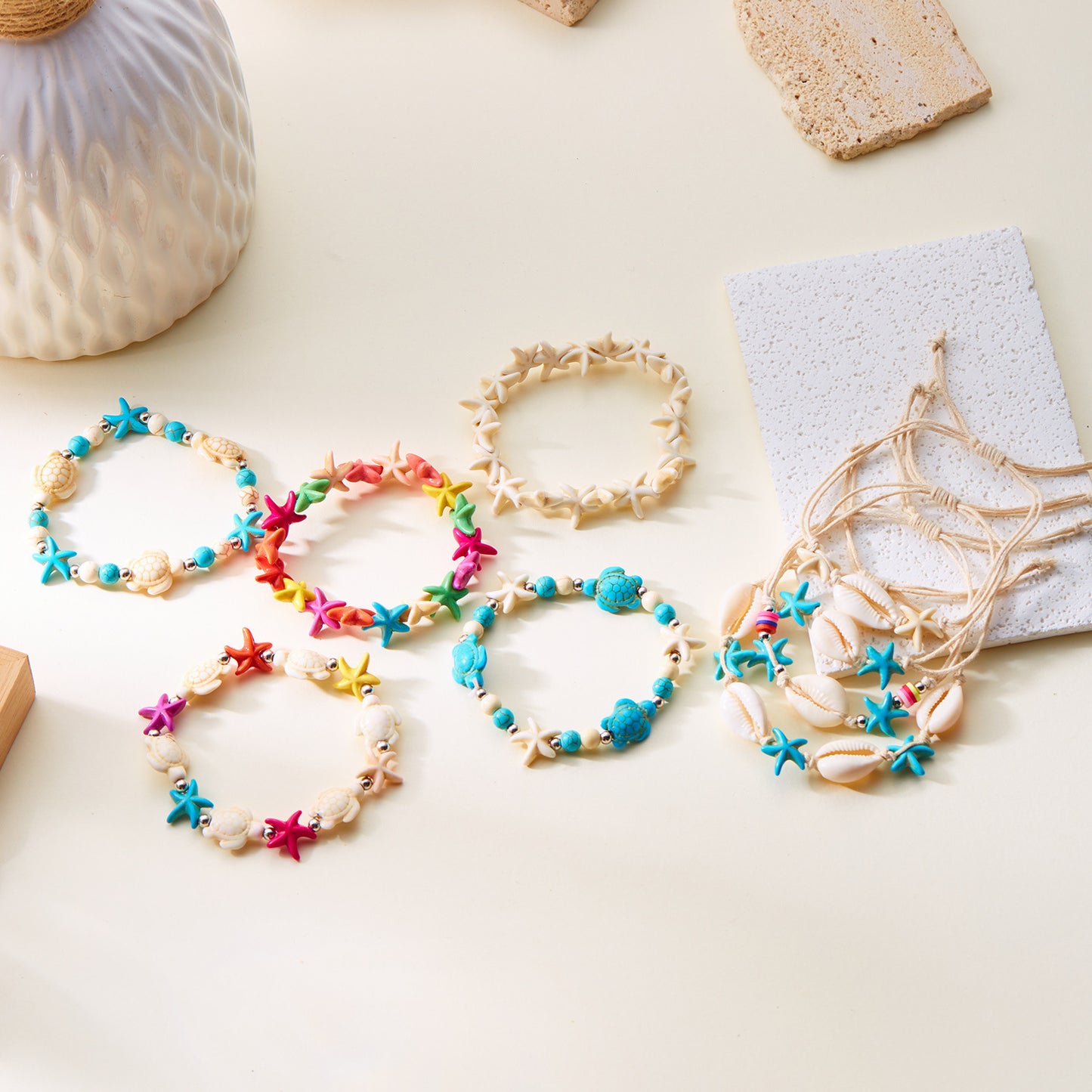 Style Hand-woven Knotted Series Natural Shell Bracelet