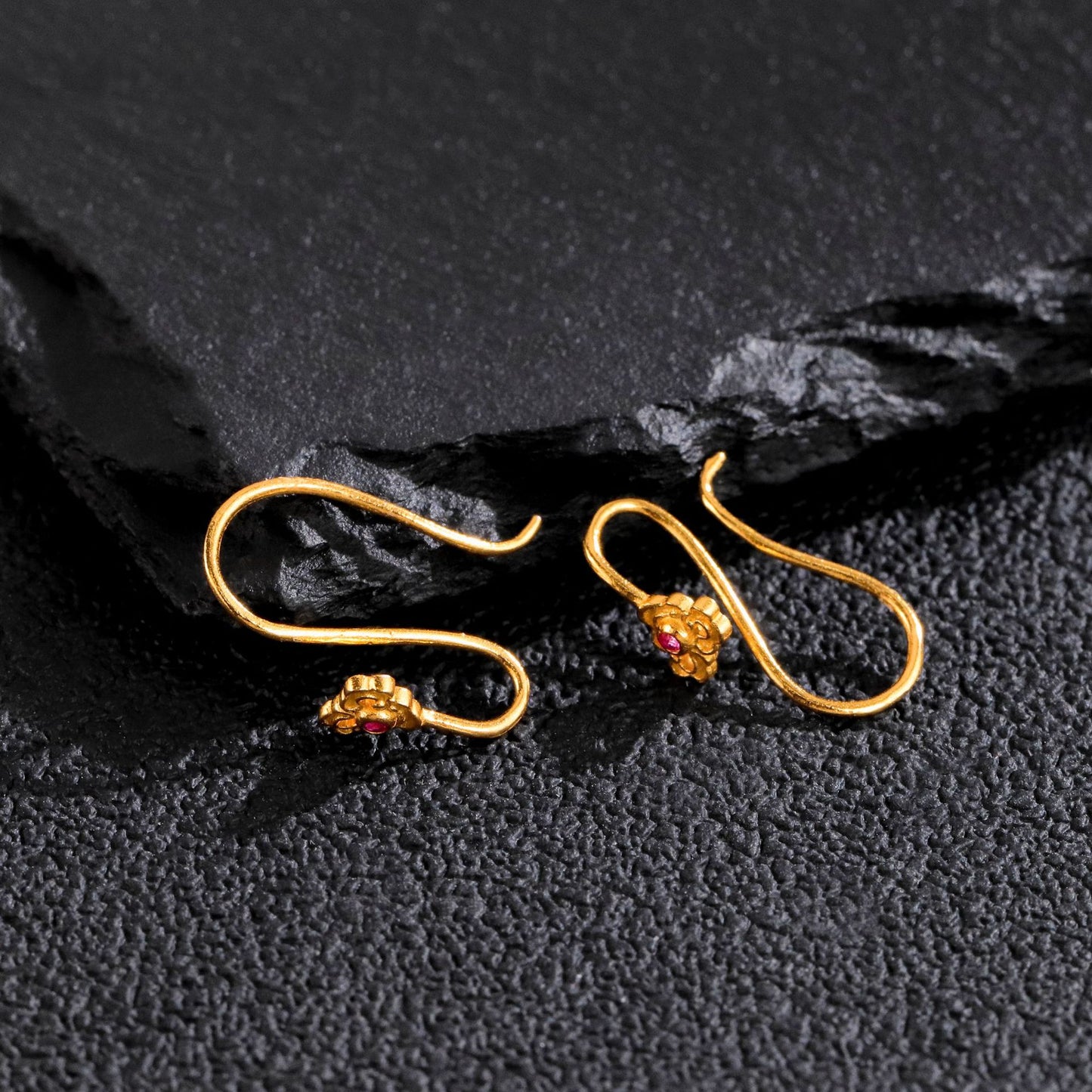 Inlaid Auspicious Cloud Ear Hook Chinese Style Earrings