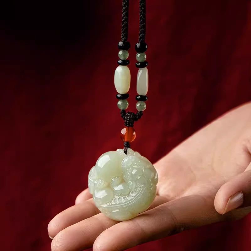 Women's & Men's Jade Peace Fortune Creative Gift Necklace