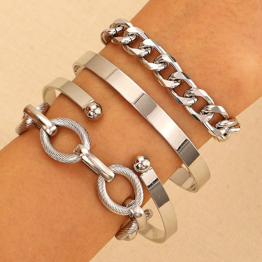 Trendy Alloy Combination Punk Hip Hop Bracelets