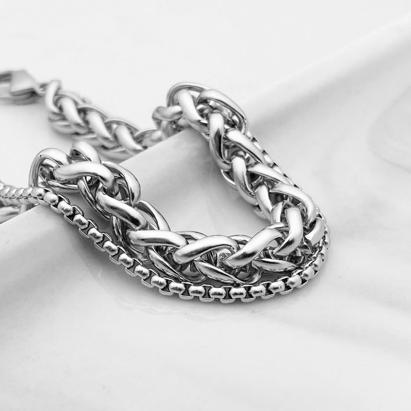 Men's Keel Stitching Fashion Design Cold Style Bracelet