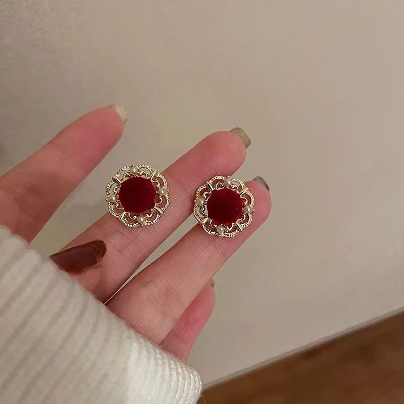 Design Bowknot Flower Fashion Sense Sier Earrings