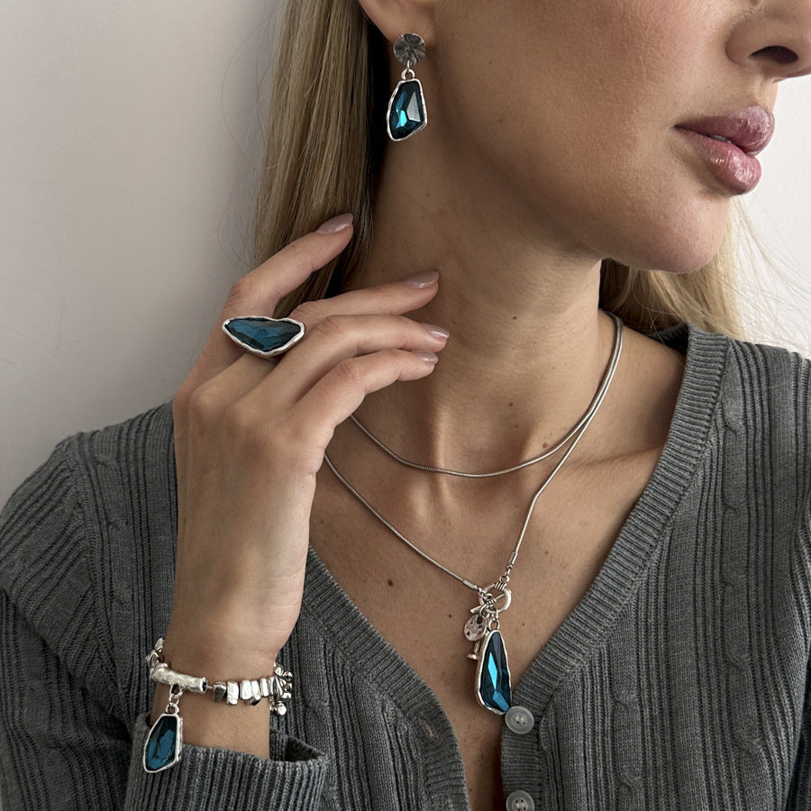 Cold Wind Irregular Beaded Clavicle Chain Necklaces
