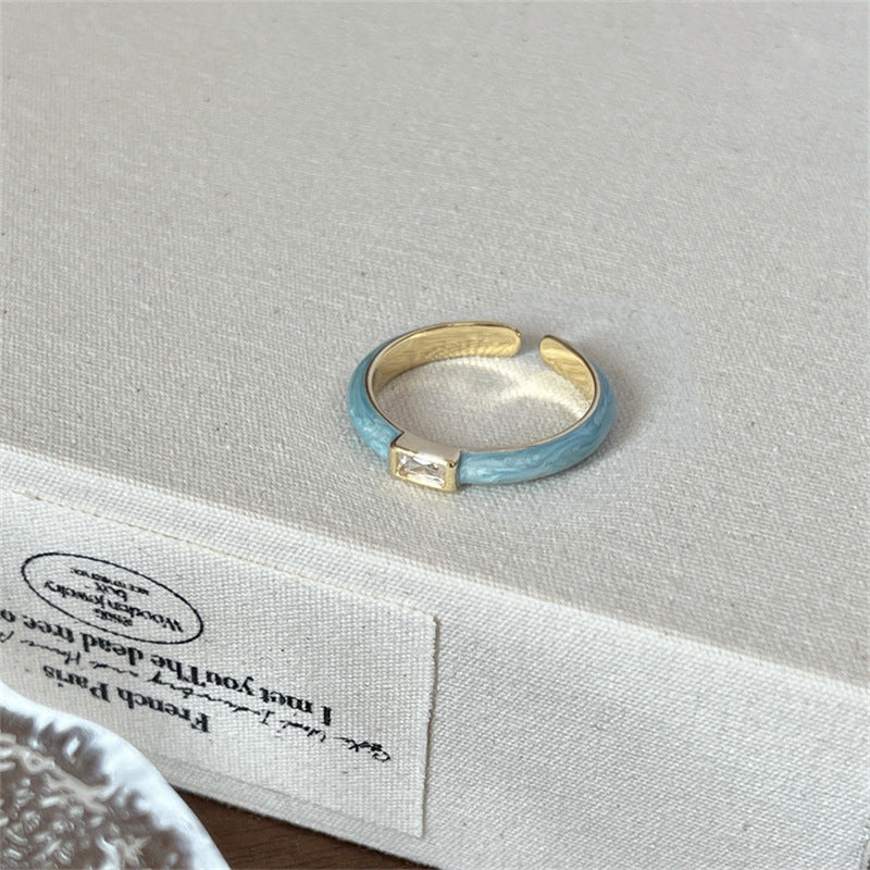 Glaze Enamel Butterfly Female Purple Special Interest Light Rings