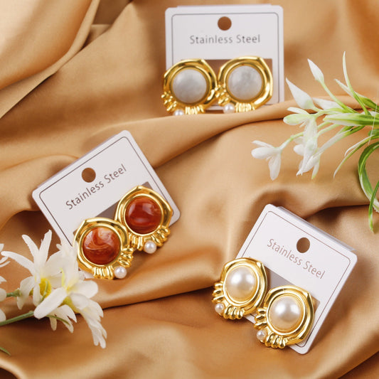 Series Exquisite Vintage Light Luxury High Class Stud Earrings
