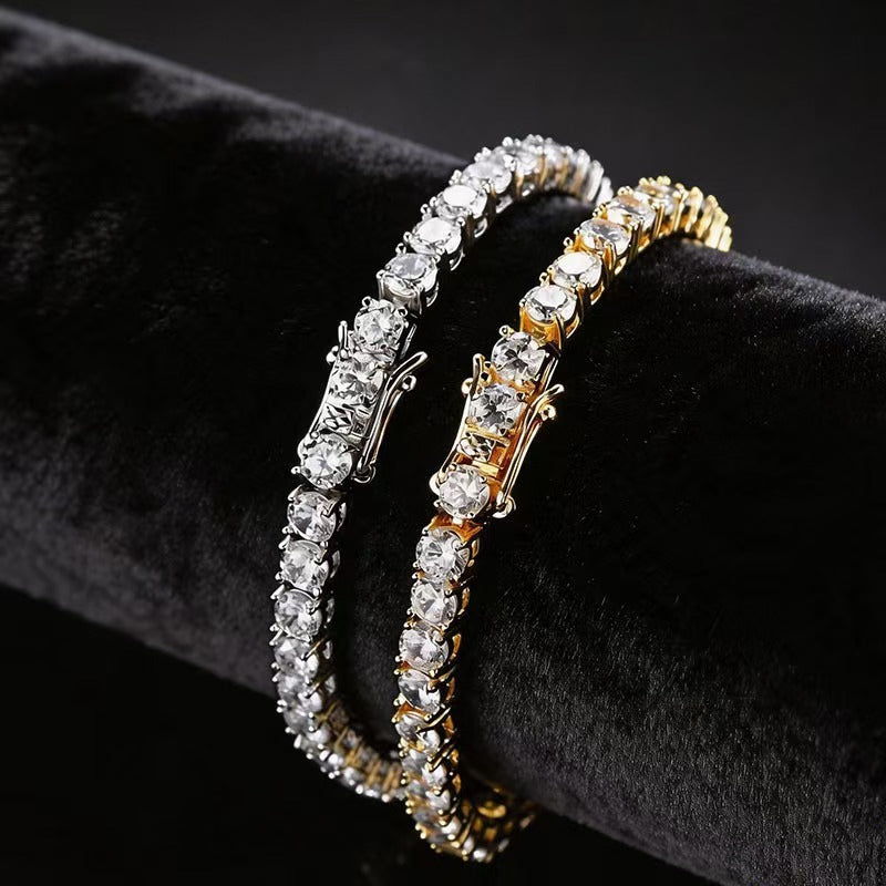 Women's & Men's Drill Hip Hop Tennis Chain Light Bracelets