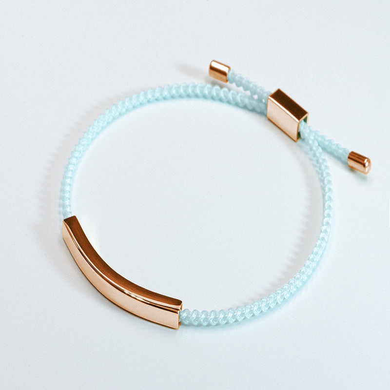 Steel Engraved Hollow Tube Couple Adjustable Inspirational Bracelets