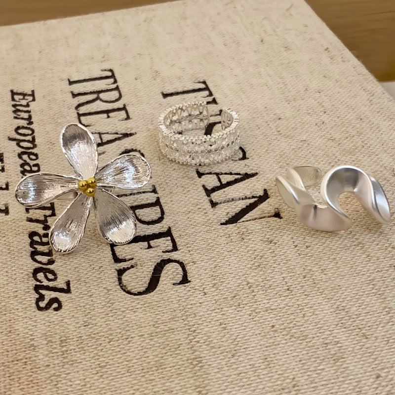 Open Skirt Hollow Snowflake Personalized Minority Earrings