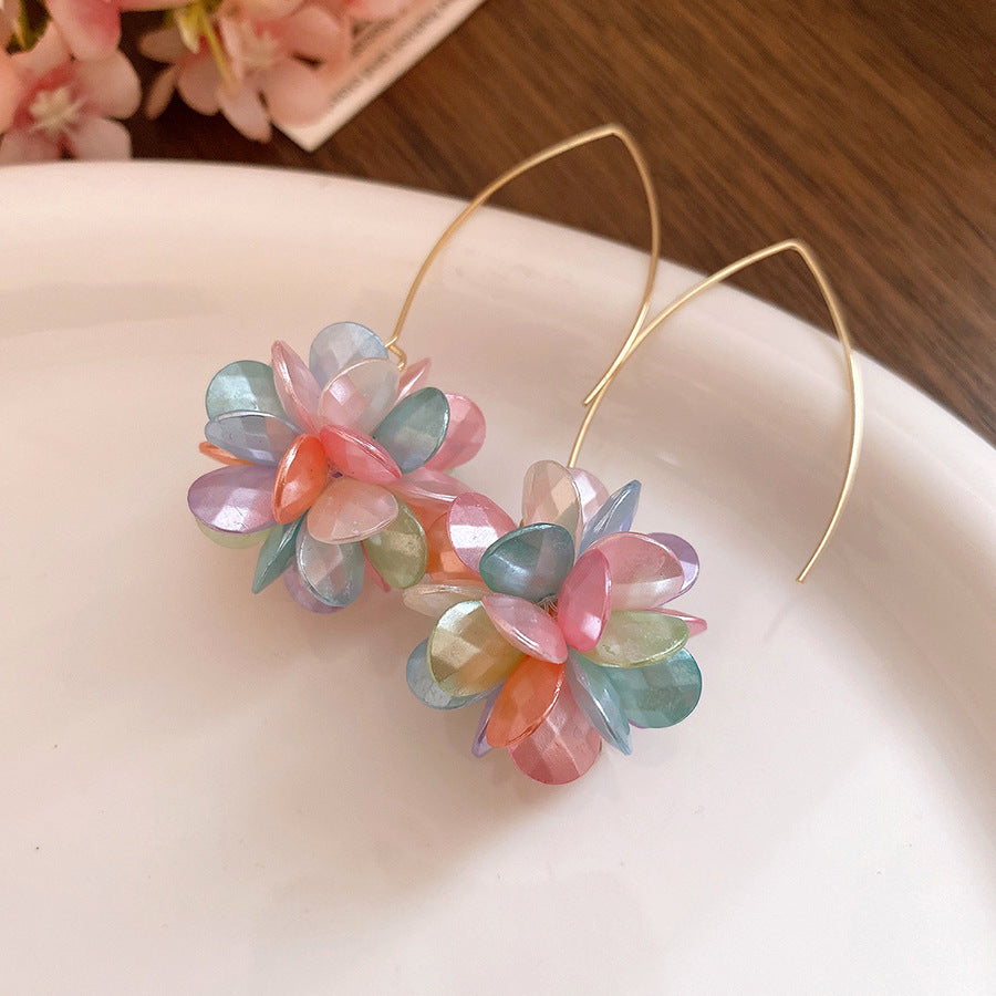 Women's Style Pearl Floral Ball Sweet Fresh Elegant Light Luxury High-grade Earrings
