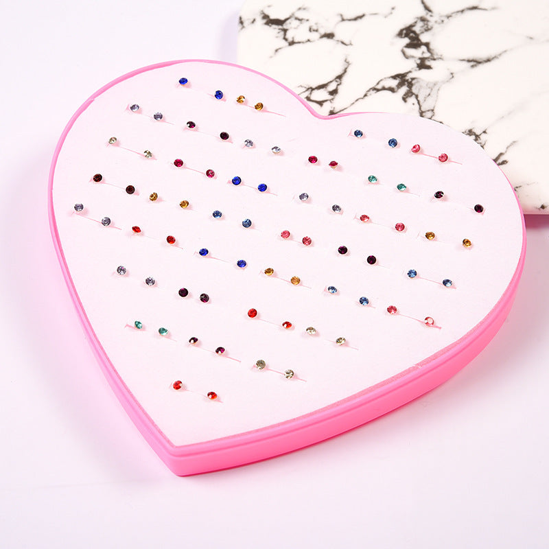 Women's Flower Love Heart Not Allergic To Stud Earrings