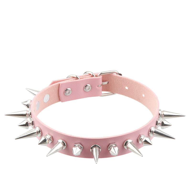 Women's Leather Nail Neckband Fashion Alternative Clavicle Collar