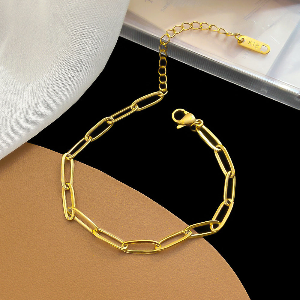 Gold Fine Chain Simple Cool Twin Necklaces