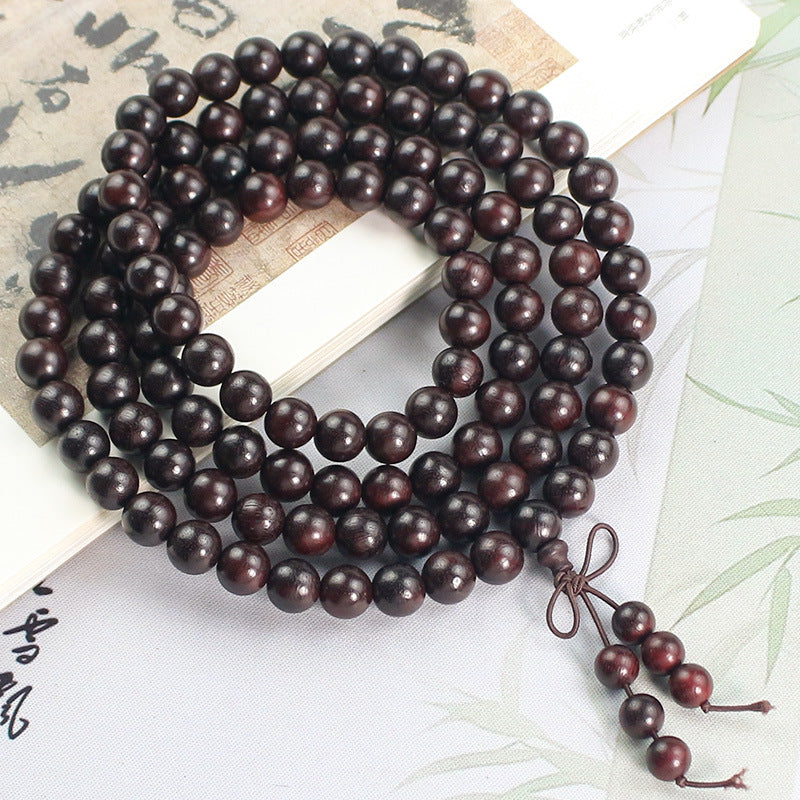 Women's & Men's Red Sandalwood Zambia Rosewood Beads Crafts Like Bracelet