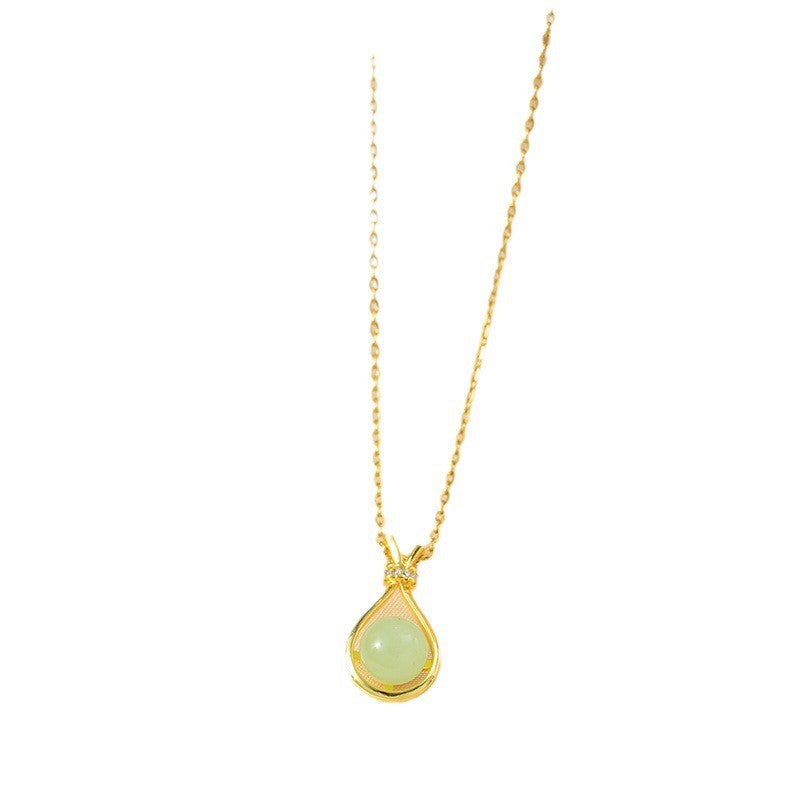 Women's Bag Jade Bead Light Luxury Premium Design Necklace