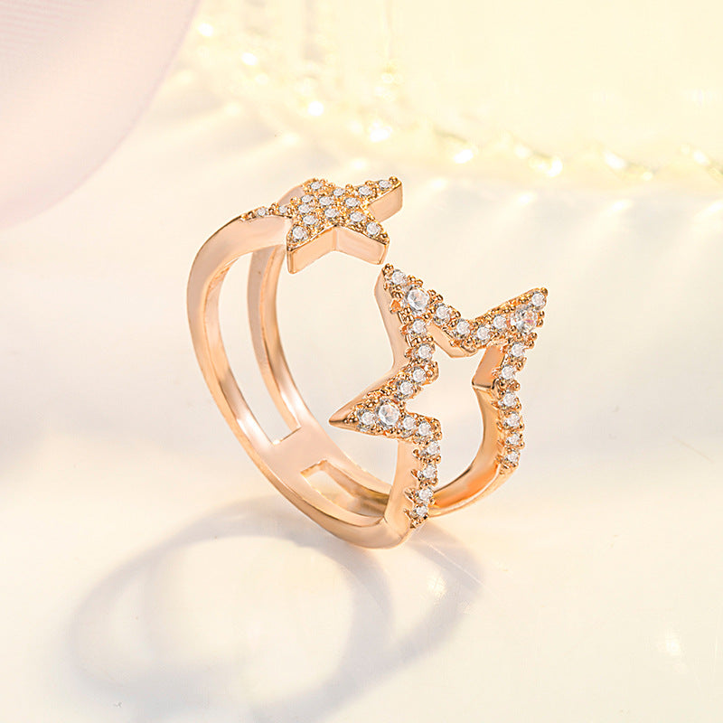 Plated Fashion Personalized Opening Hollow Popular Ring