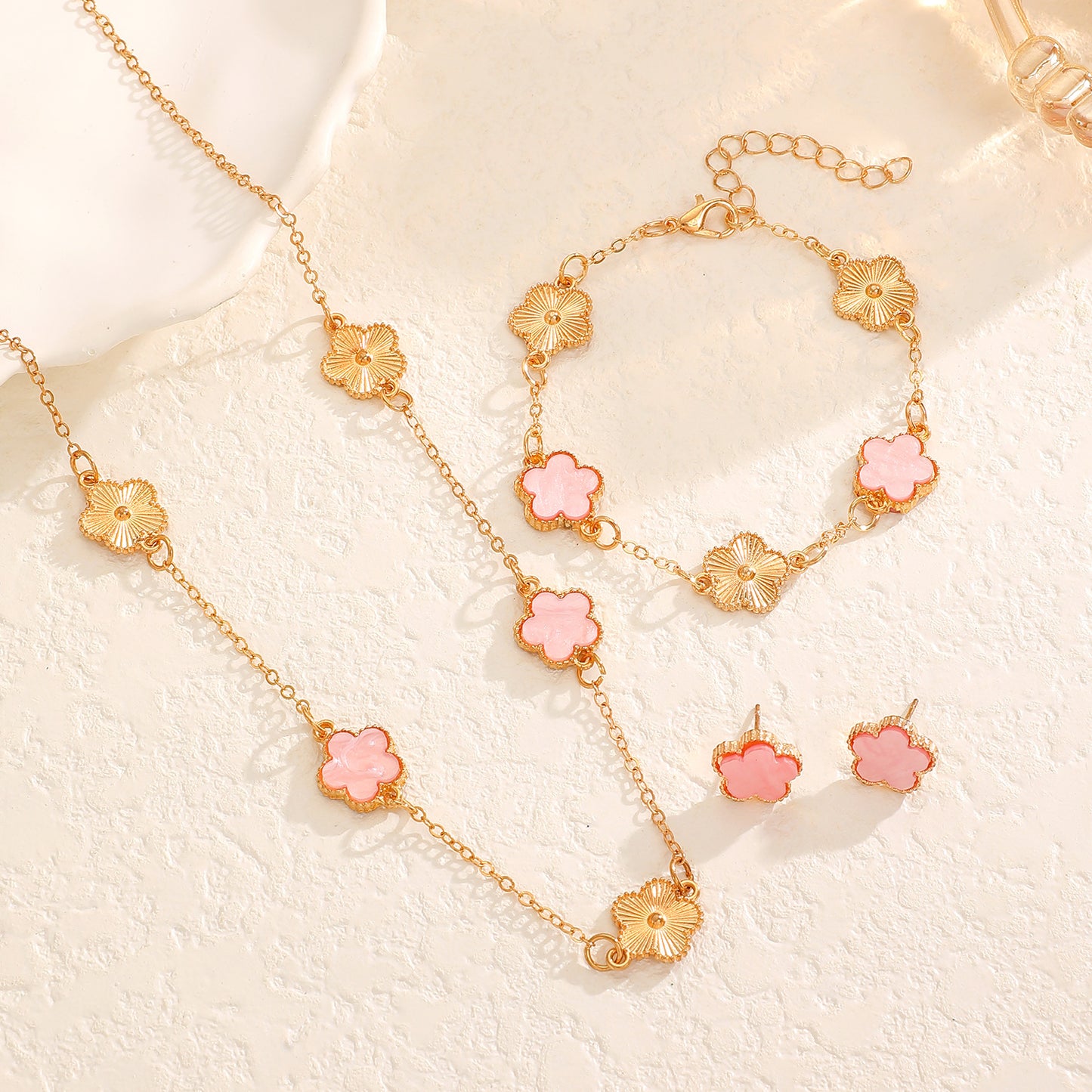Lucky Flower Parthenocissus Grass Ear Female Jewelry Set