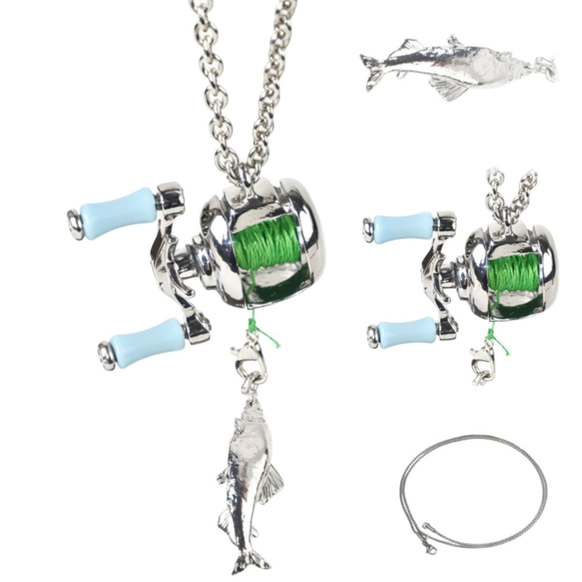 Durable Graceful Hot Mini Fishing Reel Necklaces