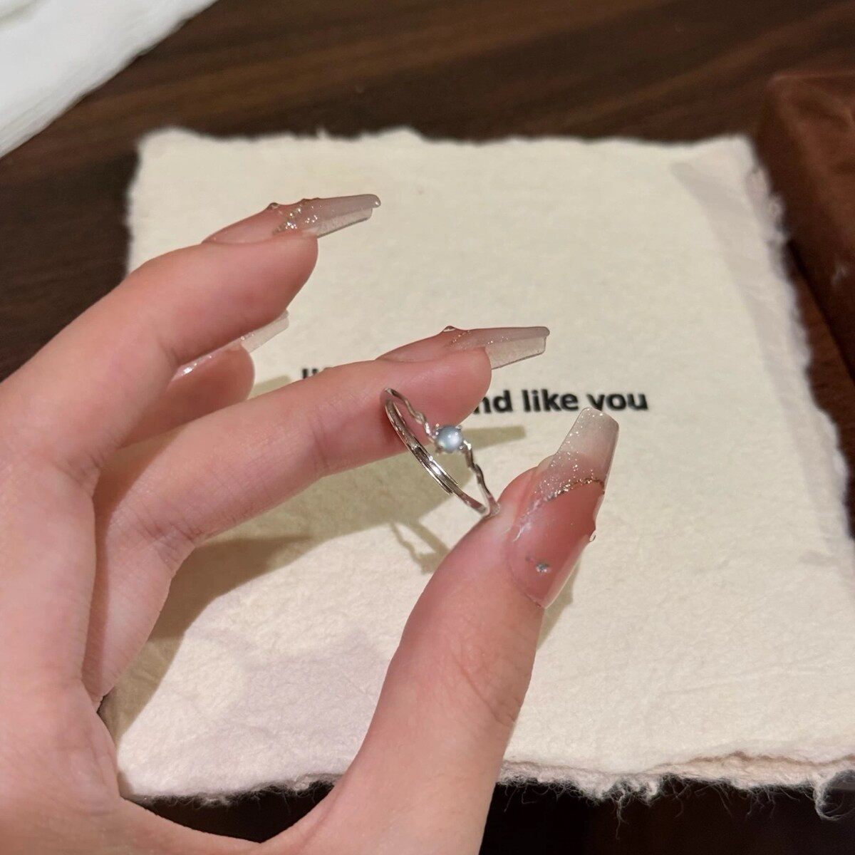 Niche Cold Feeling Extremely Thin Simple Ring