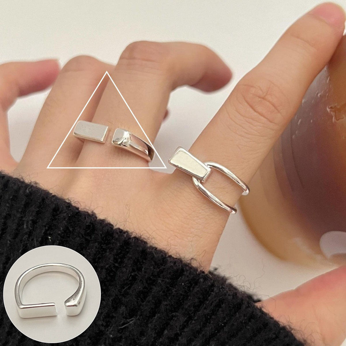 Women's Retro Combined Fashion Personality Index Finger Rings