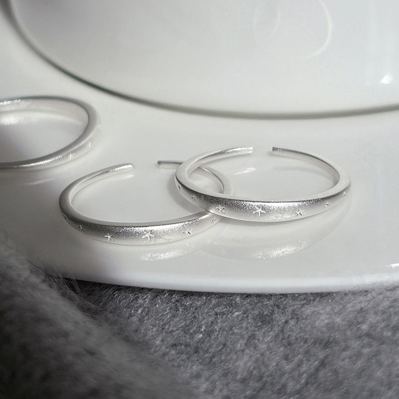Women's Exquisite Frosted Light Luxury High-grade Open Rings