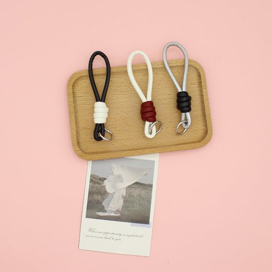 Charming Premium Leather Braided Wrist Strap Hanging Ornaments