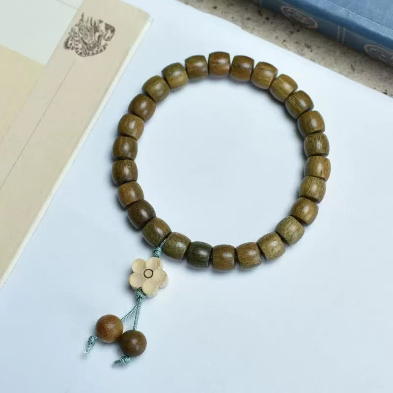 Chinese Natural Green Sandalwood Rosary Beads Argentina Wooden Bracelet