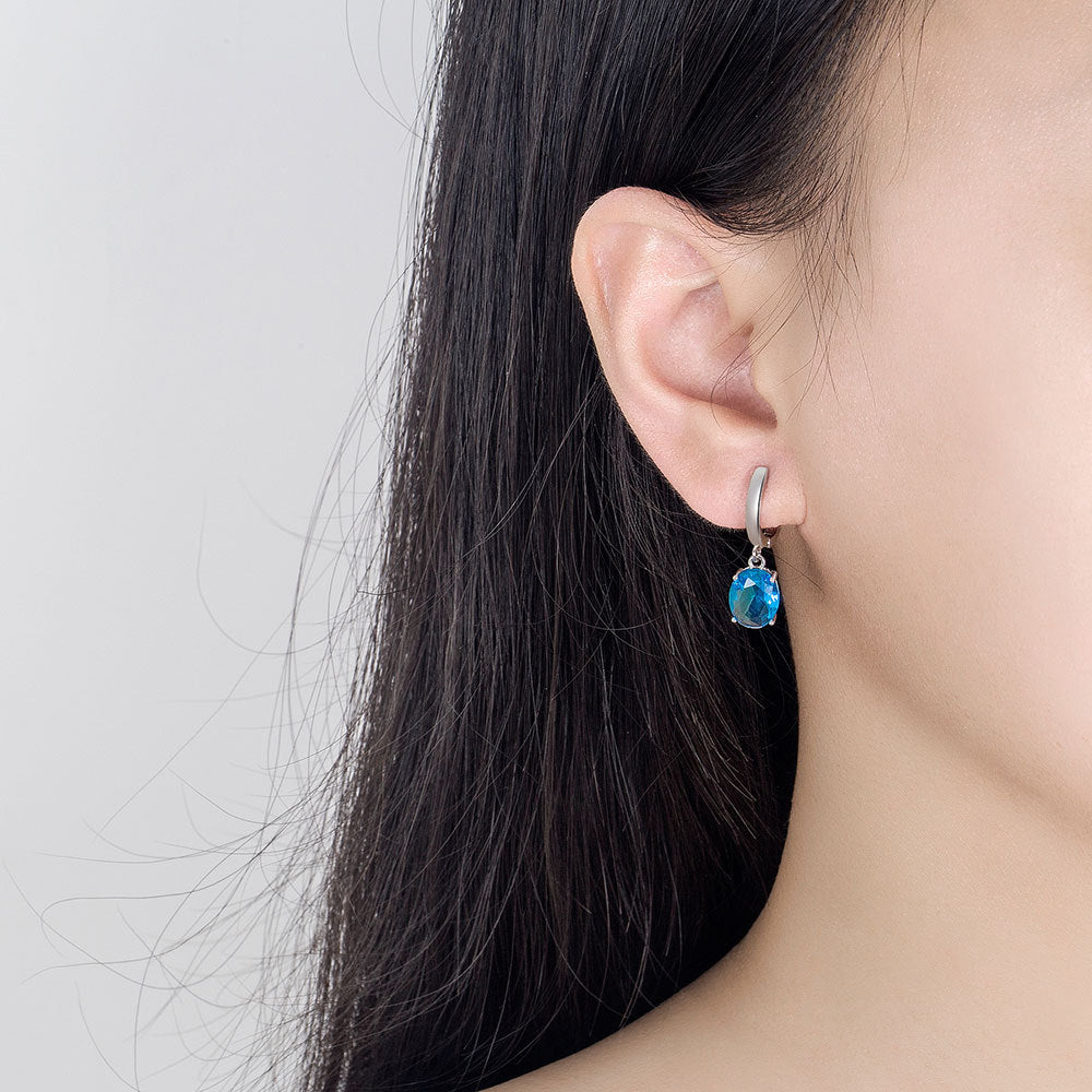Women's Oval Zircon Egg-shaped Color Imitation Gem Jewelry Set