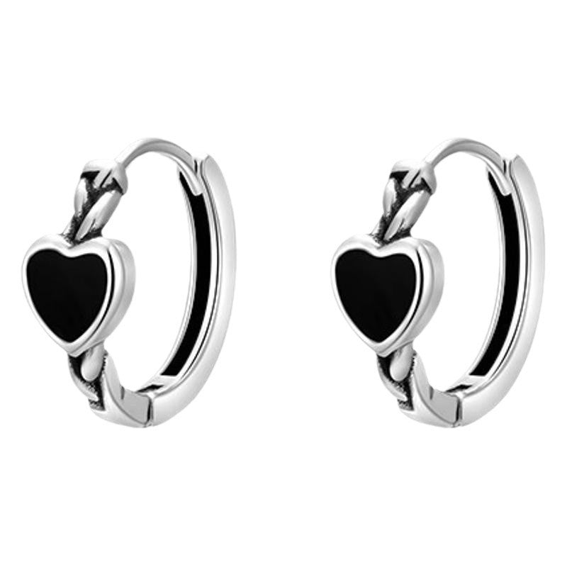 Women's Heart Light Luxury Minority Design Sense Sterling Earrings