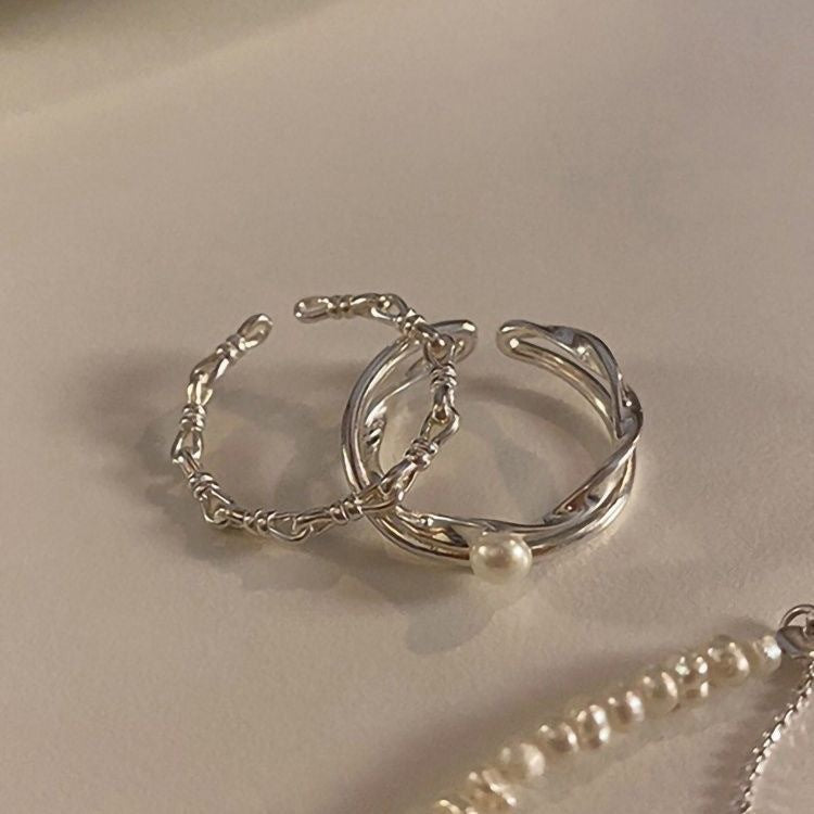 Female Design Simple Twin High Sense Fashion Personality Opening Rings