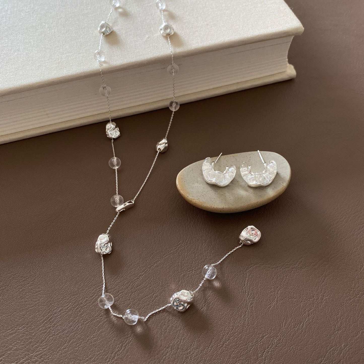 Crystal Streamer Beaded High Sense More Than Fashionable Wearing Methods Necklace