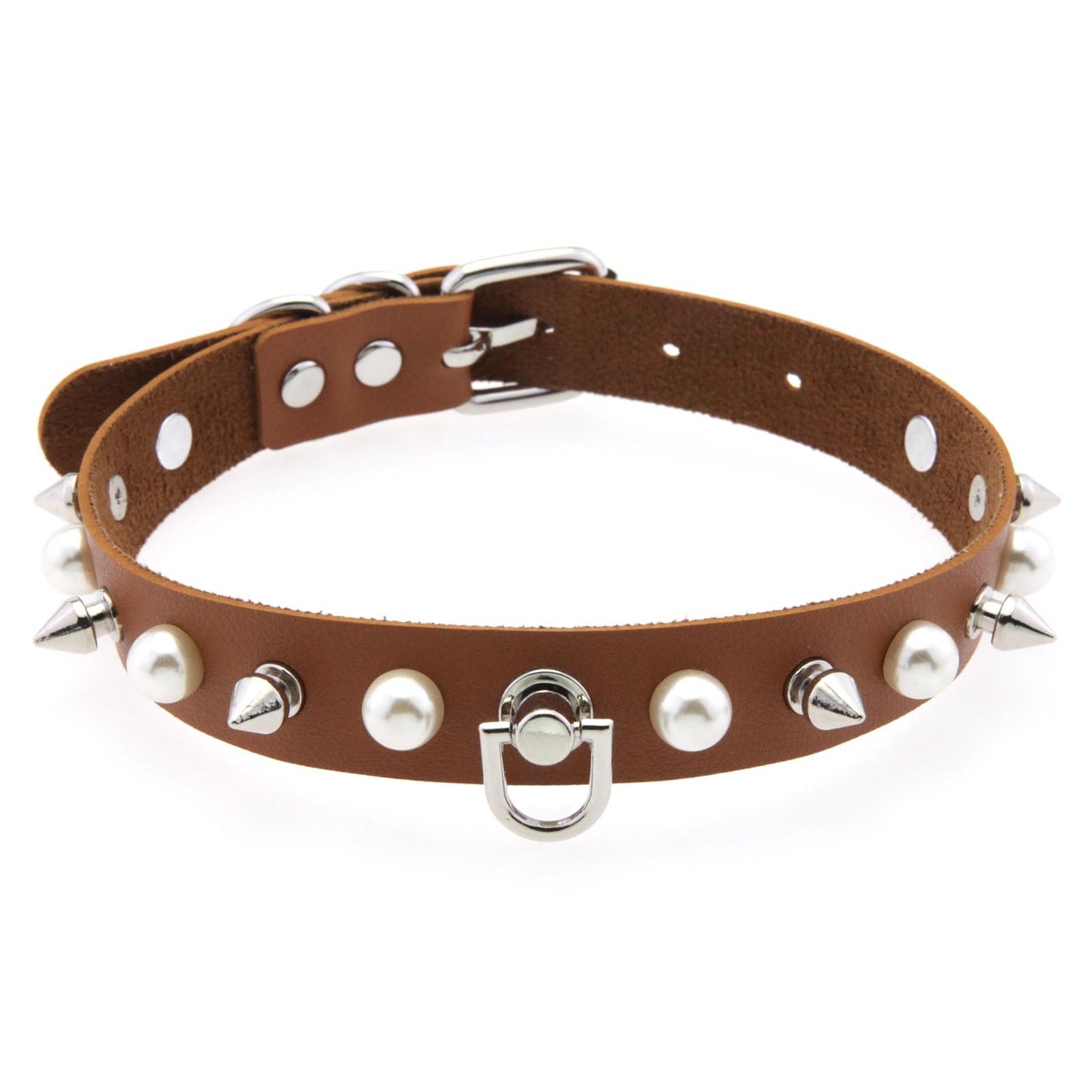Nail Creative Imitation Pearl Rivet Buckle Clavicle Chain Sexy Collar