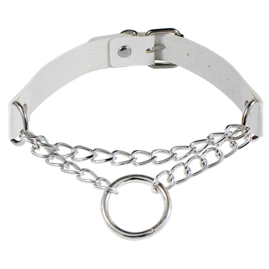 Personalized Fashion Leather Neckband Punk Street Shot Chain Neck Necklaces