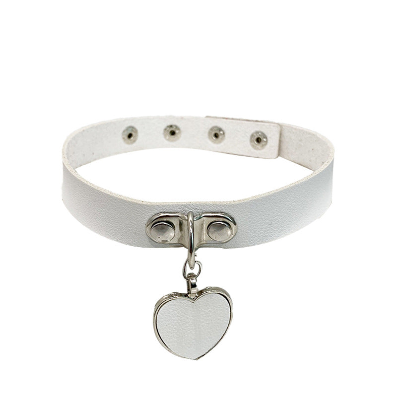 Comfortable Rock Punk Love Heart Leather Collar